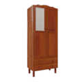 Roupeiro Serpil Clean 2 Portas 2 Gavetas com Espelho Nogal Acetinado-7e5f2068-3273-4ca9-98ed-1763b979d6d4