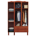 Roupeiro Serpil Clean 3 Portas 2 Gavetas com Espelho Nogal Acetinado-cfda1570-beed-468e-a281-e99adebf72aa