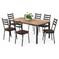 Sala de Jantar Artefamol Adriana 1,70 x 0,80m com 6 Cadeiras New Semi Fosco Preto -9180ee94-a5aa-4dbc-945c-92905c53dbb0