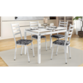 Sala de Jantar Artefamol Malva Mesa 1,07x0,73 com Tampo de Vidro Branco e 4 Cadeiras Brancas com Assento Platina-f8aed2bb-b3a2-415c-990e-2278ccdba7a2