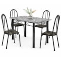 Sala de Jantar Artefamol Sara 1,20 x 0,75m com 4 Cadeiras Cromado Preto -256f3c5c-c049-42c0-b7e9-2419a49a72d7
