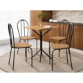 Sala de Jantar Artefamol Thais 0,67 x 0,67m com 4 Cadeiras Semi Fosco Preto-1ee0c719-7208-4a02-9c37-eff10c66630d