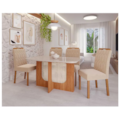 Sala de Jantar Cimol Louise 130X80 Cinamomo/Off White Nude com Vidro Temperado 4 Cadeiras Paola Wood-147866f6-557a-48c1-858b-509e9f185922