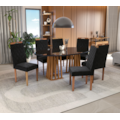 Sala de Jantar Kappesberg Alteia com Tampo Oval 180x105 cm em Vidro Preto e 6 Cadeiras de Madeira Camélia Veludo Preto-817b9a84-ad40-4118-a7f4-489396f49e41