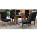 Sala de Jantar Kappesberg Alteia com Tampo Oval 180x105 cm em Vidro Preto e 6 Cadeiras de Madeira Camélia Veludo Preto-d9385a43-52ba-46bc-b587-2d48e850e68e