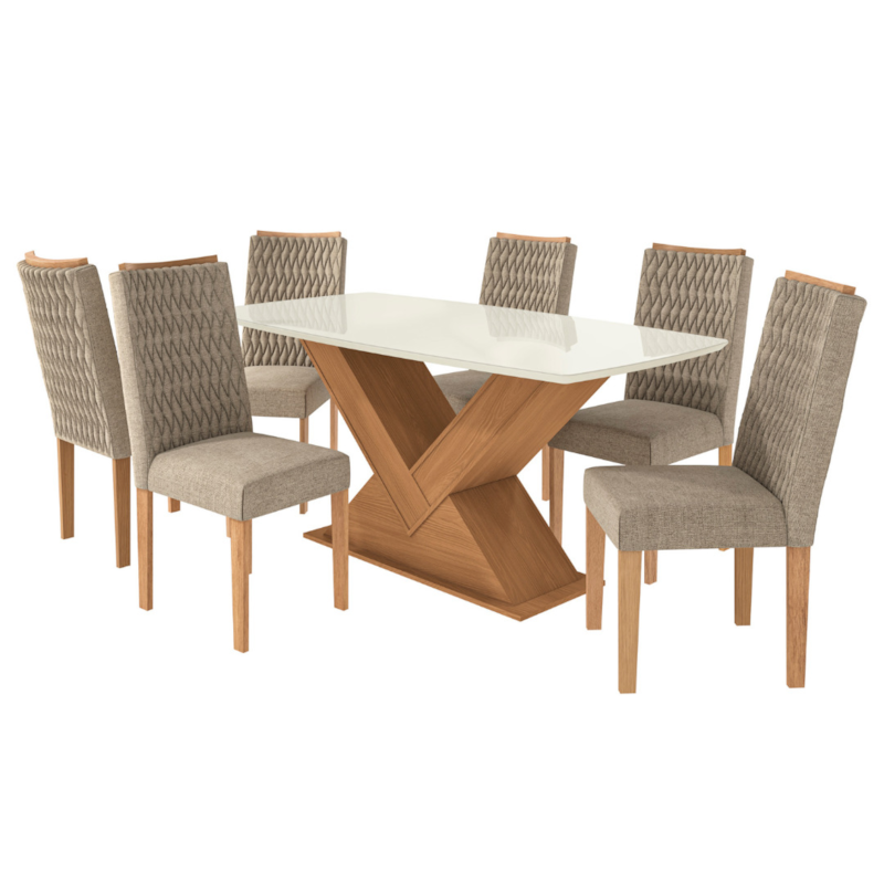 Sala de Jantar Kappesberg Amora 6 Cadeiras