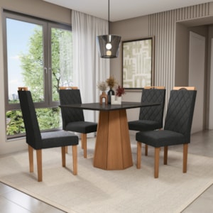Sala de Jantar Kappesberg Jade 4 Cadeiras