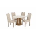Sala de Jantar Kappesberg Lavanda - Conjunto Completo com Mesa Tampo Chamfron e 4 Cadeiras-de9cb0ea-2266-4ca1-9004-288a077c85c0