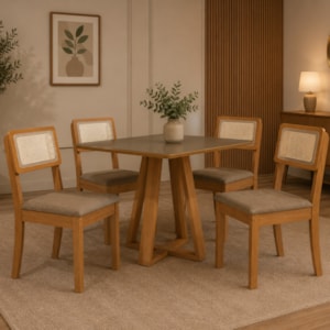 Sala de Jantar Kappesberg Pilar 4 Cadeiras