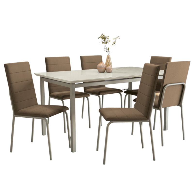Sala de Jantar Kappesberg Reno 6 Cadeiras-2df0fdcb-5840-47d0-befe-7f0ee99f62e5
