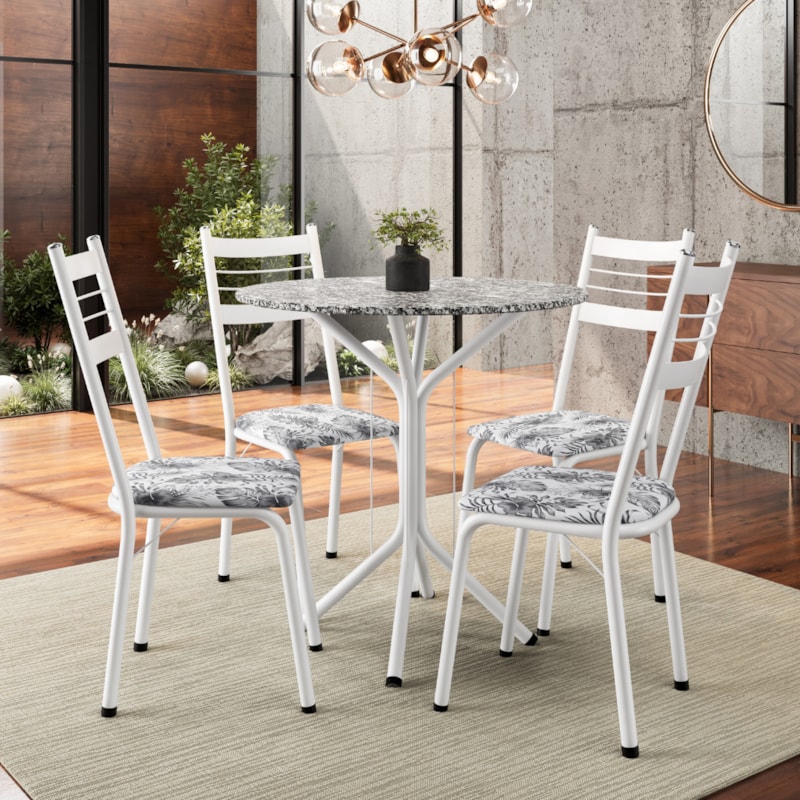 Sala Jantar Artefamol Dalia 0,80X0,80 4 Cadeira Branca -c28367cb-58f3-4ff8-890a-ca7ddbac1347