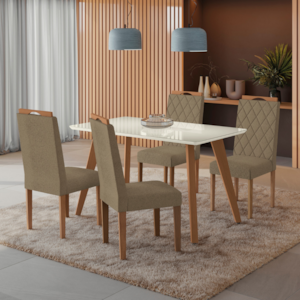 Sala Jantar Kappesberg Arina 4 Cadeiras