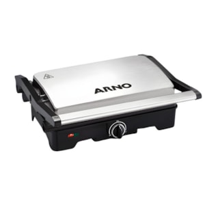 Sanduicheira Grill Arno Gnox Preto SW332D80 Dual Inox 127V 