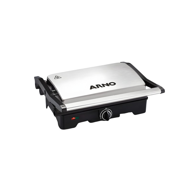 Sanduicheira Grill Arno Gnox Preto SW332D80 Dual Inox 127V 