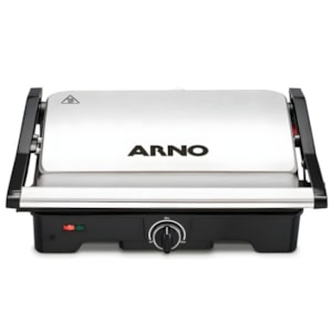Sanduicheira Grill Arno Gnox Preto SW332D80 Dual Inox 127V 