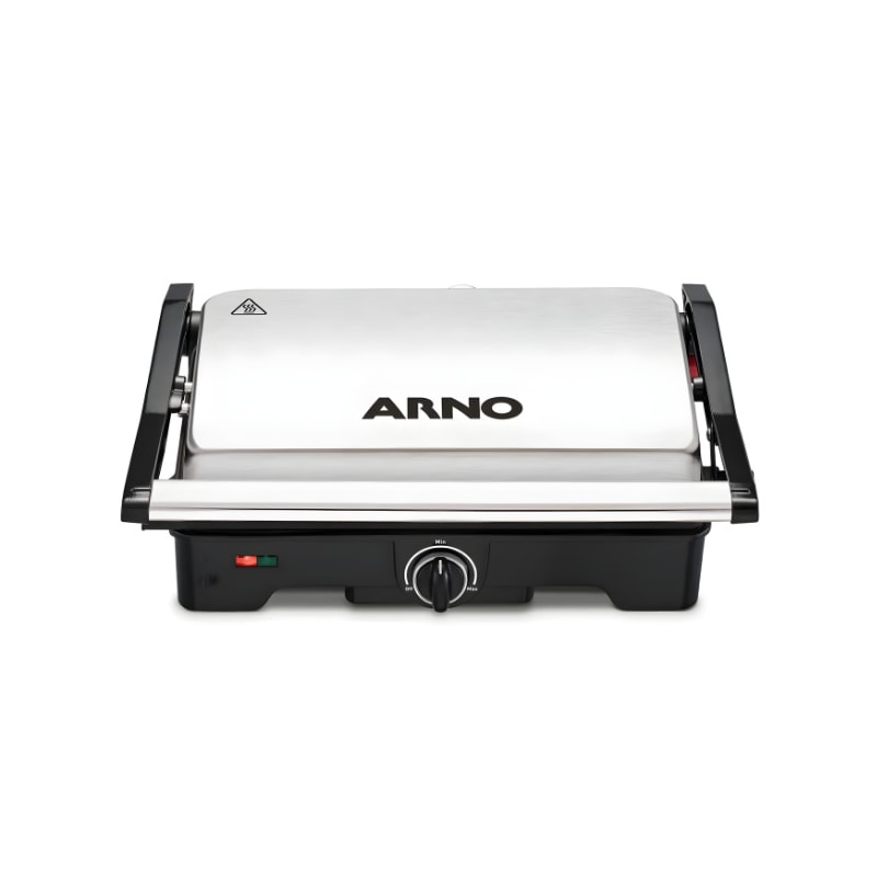 Sanduicheira Grill Arno Gnox Preto SW332D80 Dual Inox 127V 