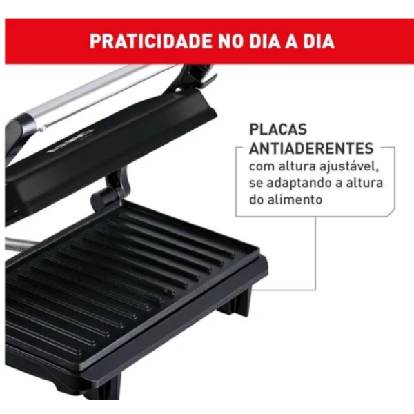 Sanduicheira Grill Arno Pinini Compact 127V GPTO Preto-401f8b9c-6e46-4fa1-a4eb-04d24e514195