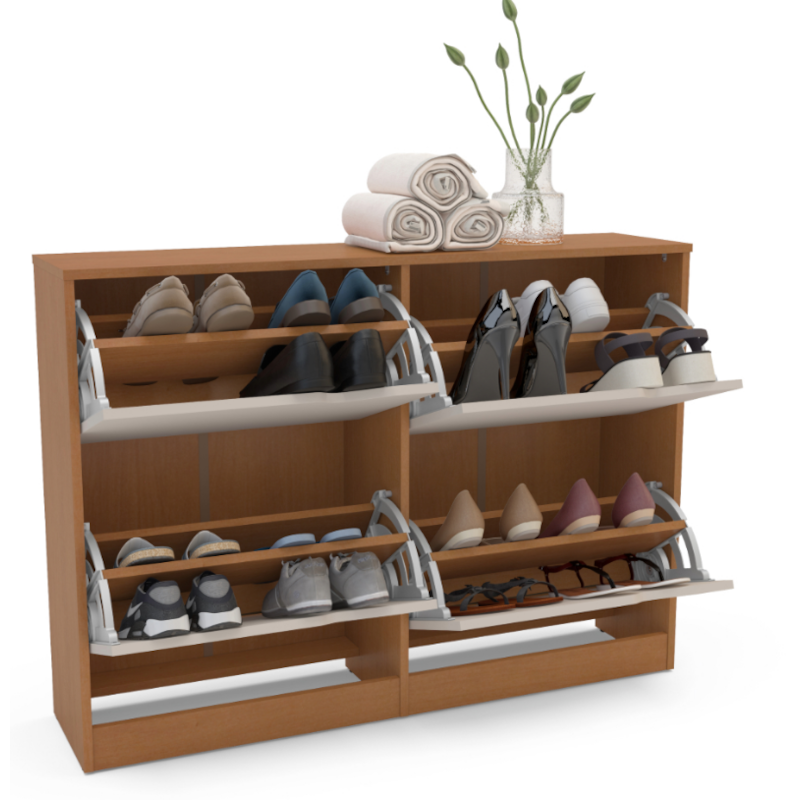 Sapateira Politorno Porto 4 Gavetas Freijó/Creme-bd2084fe-06c6-4cd9-bef4-f01dcf58a93b