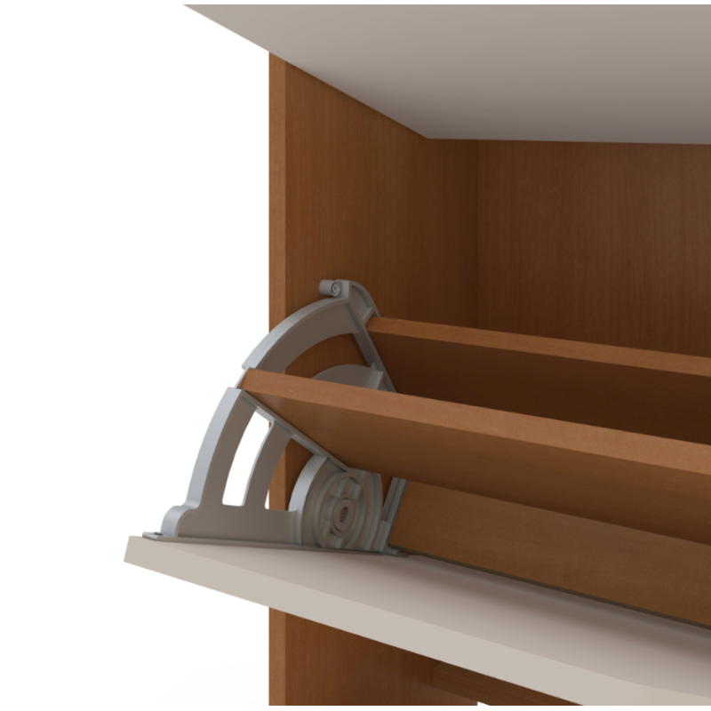 Sapateira Politorno Porto 4 Gavetas Freijó/Creme-543fa571-e05a-42e0-8a9c-fe1f59a8be04