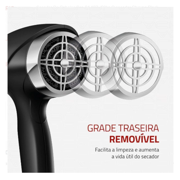 Secador de Cabelo Mondial 127V/60HZ SCN-04 Preto/Cromado-99768dd3-e9bc-40ee-a5d0-8528b86f53c2