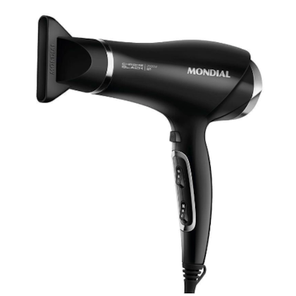 Secador de Cabelo Mondial 127V/60HZ SCN-04 Preto/Cromado 