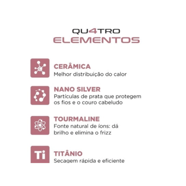 Secador de Cabelo Mondial Profissional By Juliette SCP-JU-01 127V/60Hz Golden Rose-62eab22c-5118-4651-b190-55ed743399b3