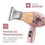 Secador de Cabelo Mondial Profissional By Juliette SCP-JU-01 127V/60Hz Golden Rose