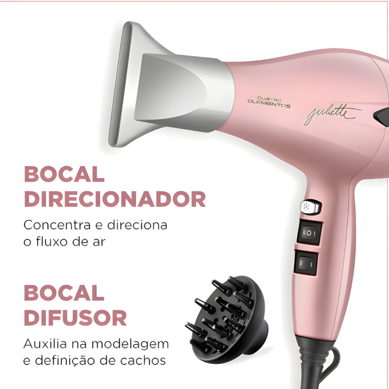 Secador de Cabelo Mondial Profissional By Juliette SCP-JU-01 127V/60Hz Golden Rose-7e79427f-a23c-407c-adb0-bd01a88ee679