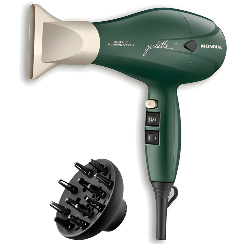 Secador de Cabelo Mondial Profissional By Juliette SCP-JU-02 127V/60Hz Verde Oliva-618c7b52-91cc-414a-b8ac-3b36a341bdf3