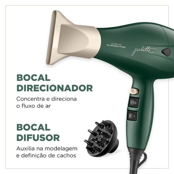 Secador de Cabelo Mondial Profissional By Juliette SCP-JU-02 127V/60Hz Verde Oliva-915d2238-b871-4de8-9a55-55899f0418e2
