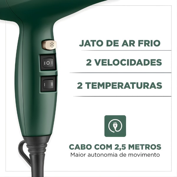 Secador de Cabelo Mondial Profissional By Juliette SCP-JU-02 127V/60Hz Verde Oliva-bcb63764-ffcd-42f1-8708-5795a1e4b021