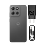 Smartphone Motorola Moto G15, 256GB, 12GB RAM (4GB + 8GB Boost), Câmera 50MP com AI, Tela 6.7" FHD+ Superbrilho, Bateria 5200mAh, NFC - Grafite
