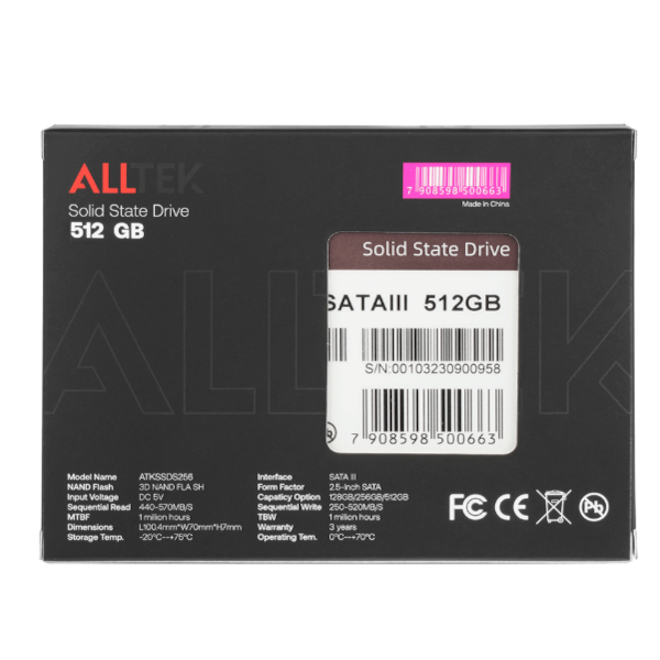 Ssd Alltek 2.5 Sata III 6 GBS ATKSSD 512GB-7b3708e2-1033-4bb1-a551-2c0bf6ffb80c