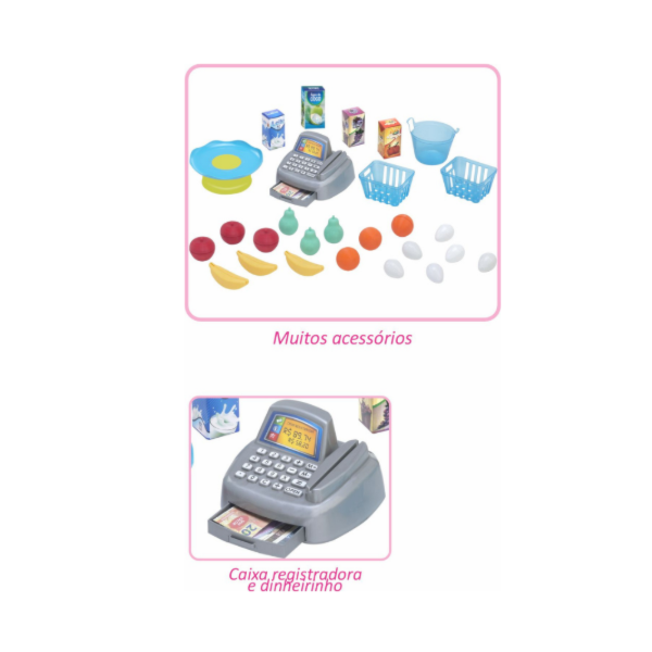 Supermercado Infantil Magic Market Magic Toys Vermelho com Acessórios-d022101b-123e-47e3-8f12-c1aafc7d05ac