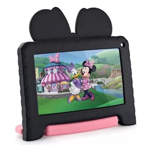 Tablet Minnie com Controle Parental 4GB RAM + 64GB, Tela 7 pol, Case, Wi-fi, Android 13, Quad Core Multi - NB414
