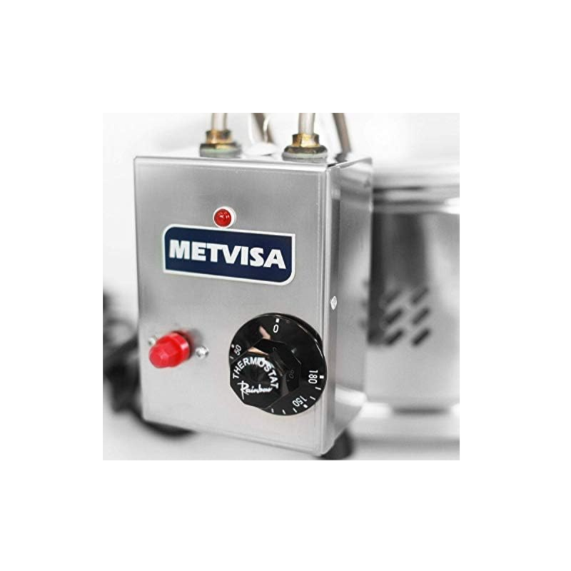 Tacho de Fritura Industria Eletrico Metvisa 6L 1 Cuba 127V Inox
