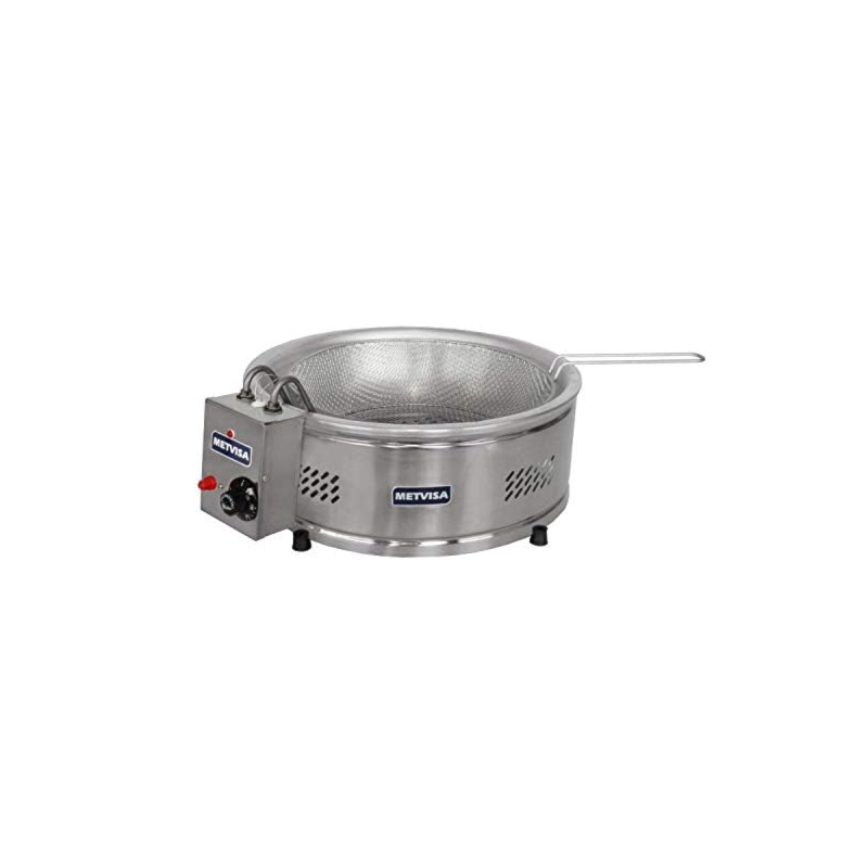 Tacho de Fritura Industria Eletrico Metvisa 6L 1 Cuba 127V Inox