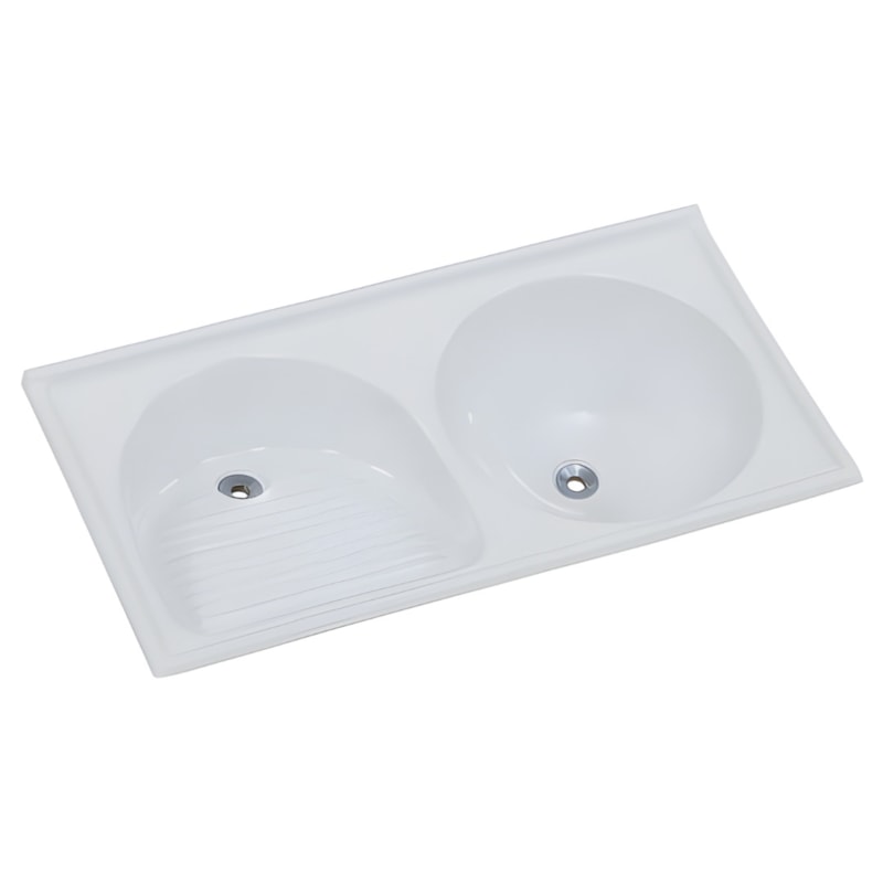 Tanque Sintetico Rorato Granitado Duplo N1 BR 100X52cm Gelo-5cfb2d73-8743-4a4d-a2e0-6482e55e8c8c