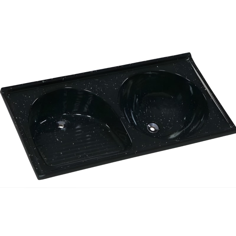 Tanque Sintetico Rorato Granitado Duplo N1 BR 100X52cm Pedra Escura-cf51eb09-faa8-4fa0-a340-873e98e447e0