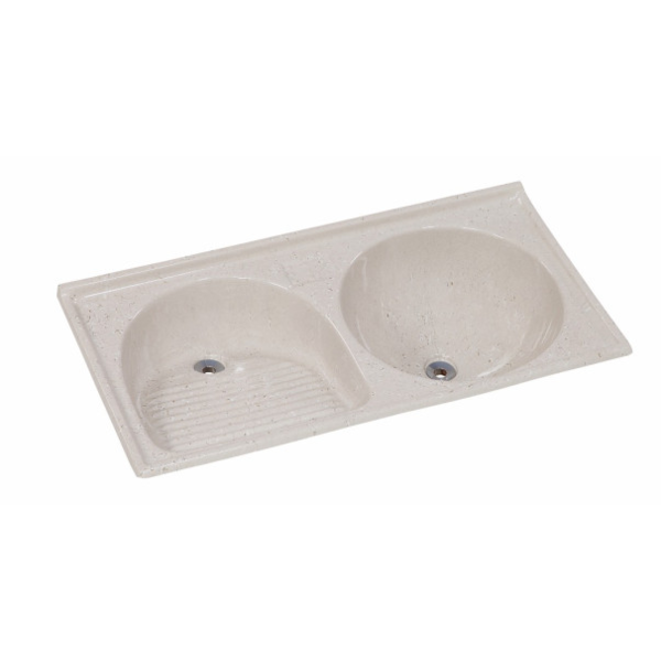 Tanque Sintetico Rorato Granitado Duplo N1 BR 100X52cm Travertino-3b011982-fa7b-4362-ad04-a264dd493507