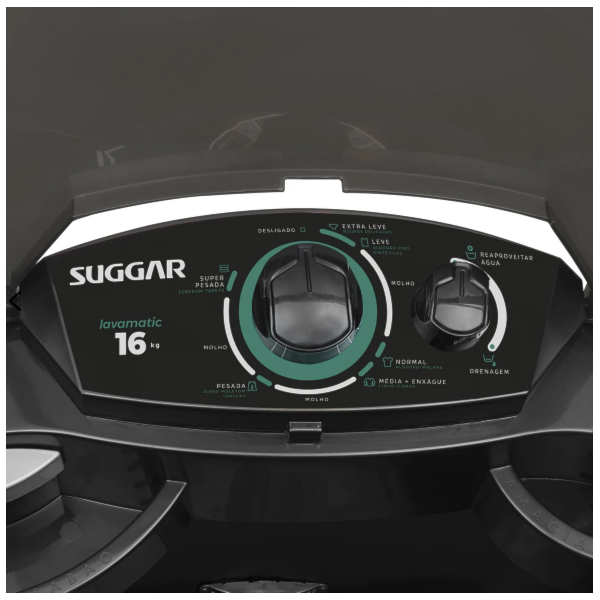 Tanquinho Suggar Lavamatic 16KG LC1621PT 127V Preto-c62f7b91-d347-406d-bcdc-ea933c348f38