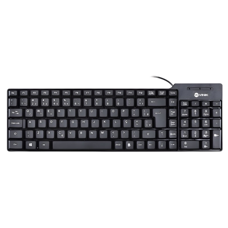 Teclado Compacto USB Dynamic ABNT2 1.8M Preto-58bbf2a3-afc6-4a90-854c-08fcad9590ab