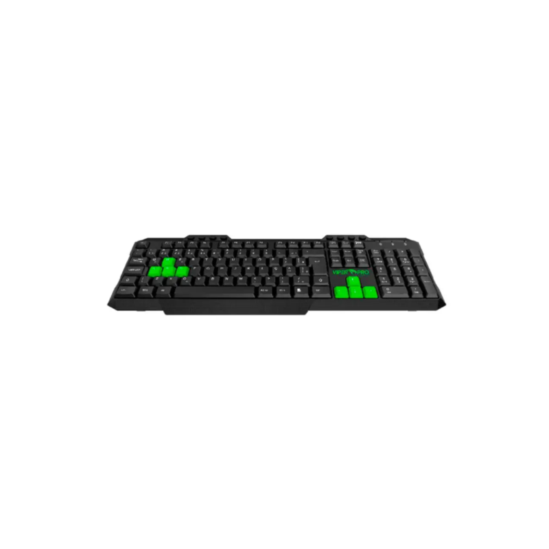 Teclado Gamer Viper Pro Standard Python Bivolt Preto/Verde