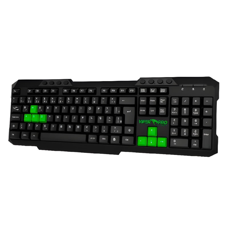 Teclado Gamer Viper Pro Standard Python Bivolt Preto/Verde-6e353190-8232-4bfc-acc1-428b649111c3
