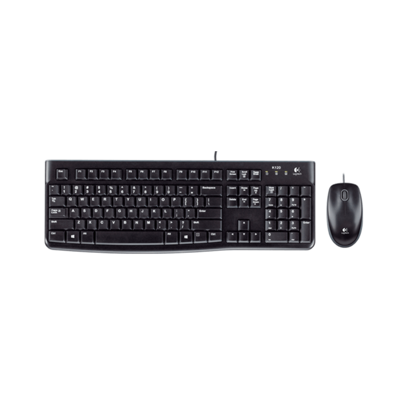 Teclado+Mouse Logitech com Fio Keyboard MK120