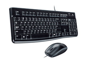 Teclado+Mouse Logitech com Fio Keyboard MK120