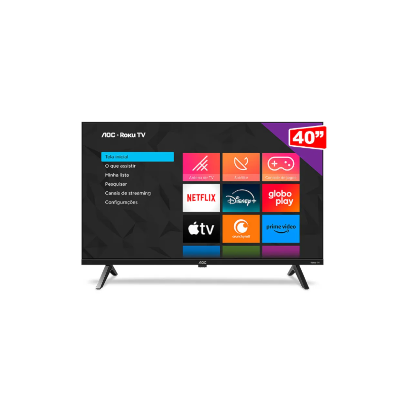Televisor AOC-PHILPS Smart Led 40 Full HD Roku Tv 40S5045/78 - Clara Eletro