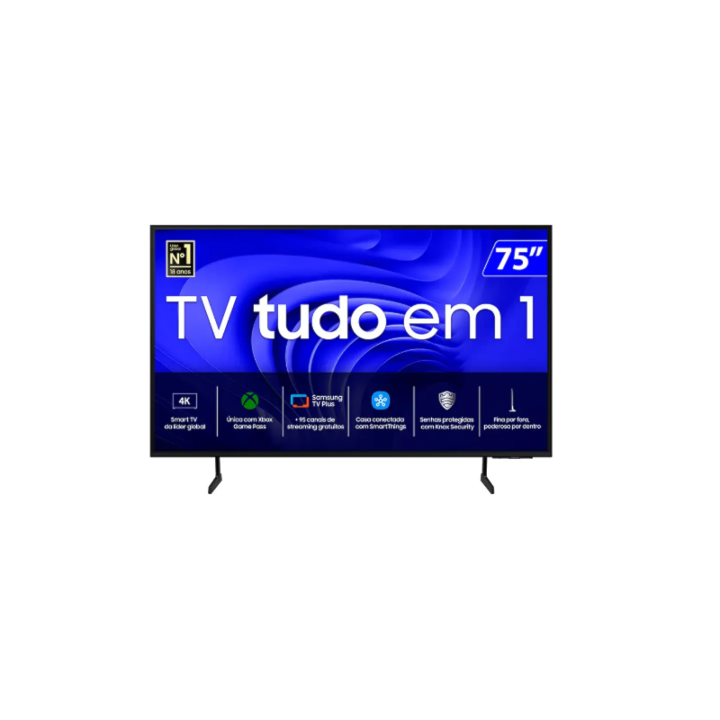Televisor Samsung Smart Led 75" Crystal UHD 4K Wifi Tizen Comando de Voz UN75DU7700GXZD