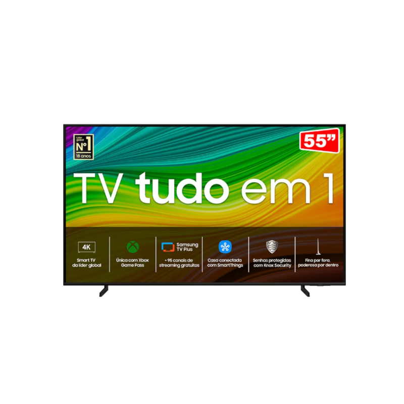 Televisor Samsung Smart Qled 55" Painel 60HZ Processador Quantum Lite 4K Design Airslim N55Q60DAGXZD 
