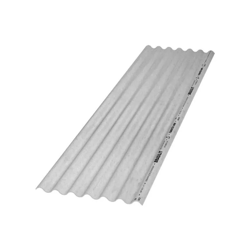 Telha Ondulada em Brasilit Comum 4mm 2,44x0,50 Metros Cinza